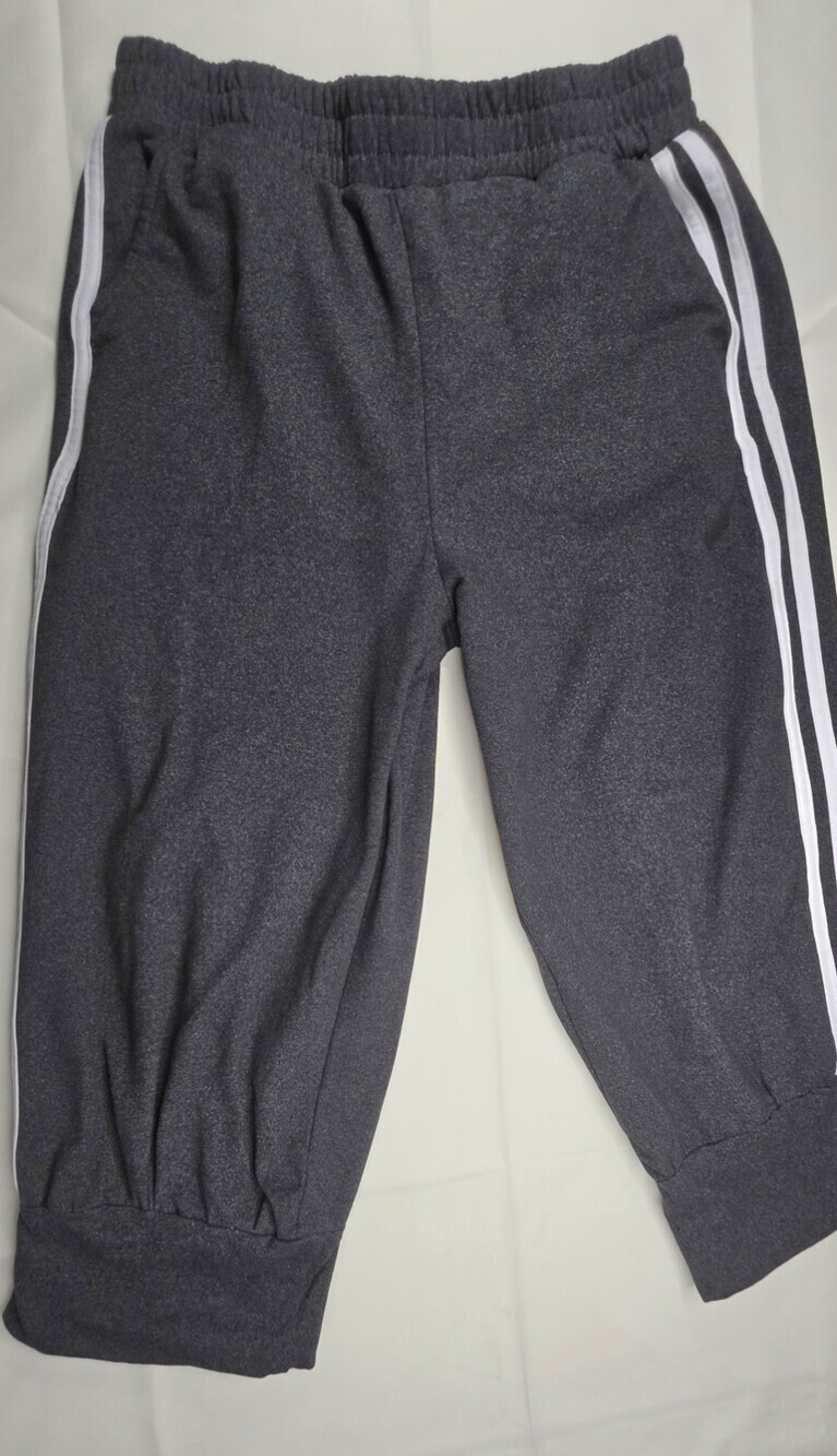 Ella Sage Women's Jogger Pants / Side Stripes Size M Dark Grey Stretch Sku 0291